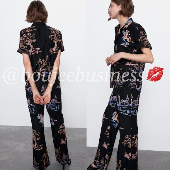 ZARA BNWT Embroidered Pants + Top 2pc Coord Set BNWT - Picture 5 of 10